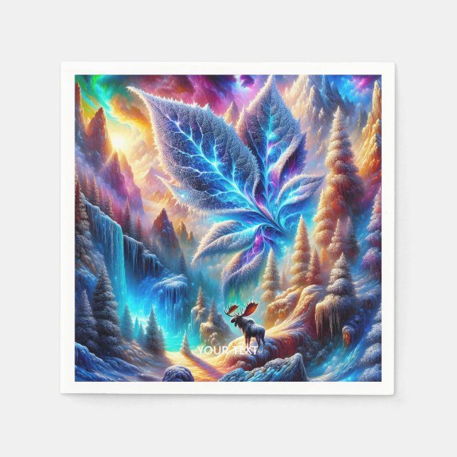 Guardanapo De Papel Fantasy Cute Leaf Colors (Frente)
