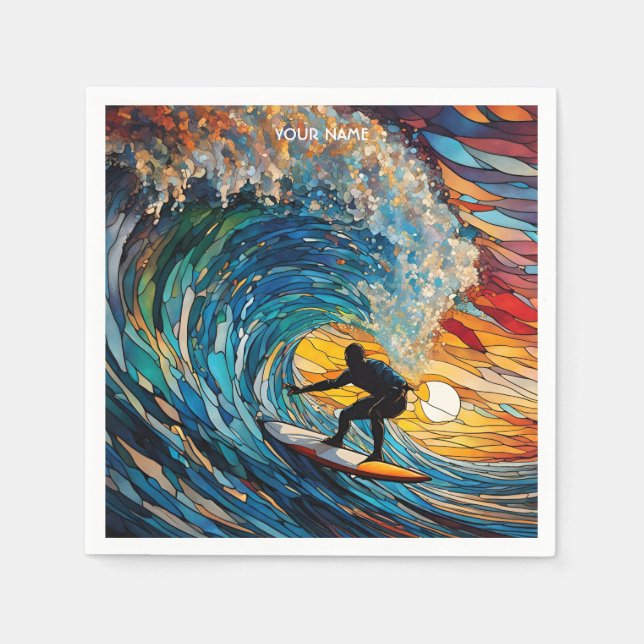 Guardanapo De Papel Fantasy Cute STítulo Surfer (Frente)