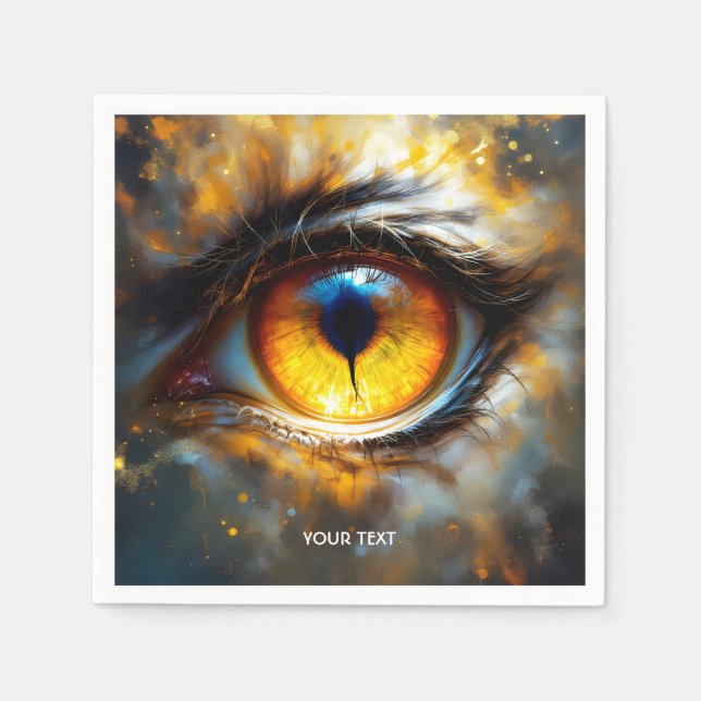 Guardanapo De Papel Fantasy Cute Tiger Orange Eye (Frente)