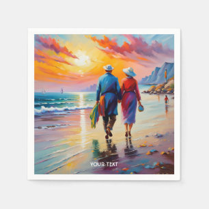 Guardanapo De Papel Fantasy Cute Vivid Beach Sunset Love