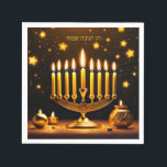 Guardanapo De Papel Fantasy Cute Vivid Hanukkah Menorah Stars<br><div class="desc">Estrelas Fantasy Cute Vivid Hanukkah Menorah. Perfeito Como Presente De Aniversário Ou Para Qualquer Tipo De Partido</div>