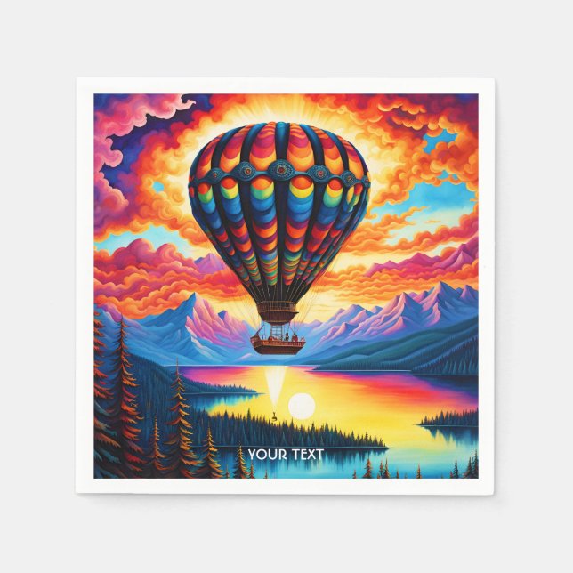 Guardanapo De Papel Fantasy Cute Vivid Hot Air Balon (Frente)