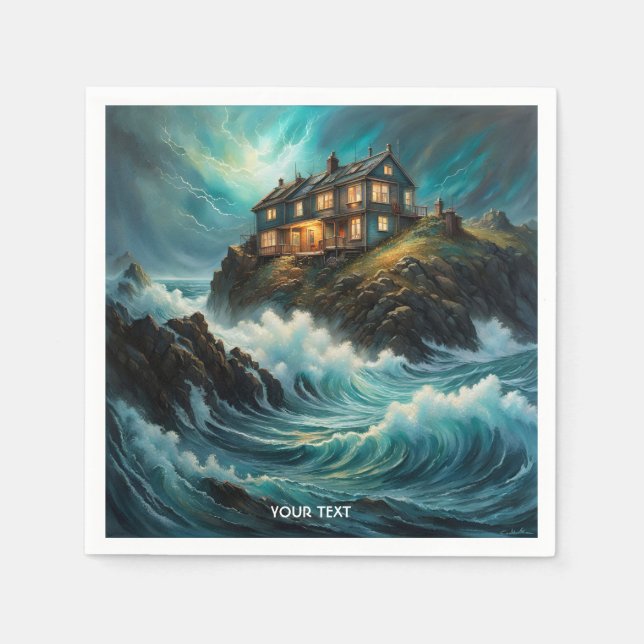 Guardanapo De Papel Fantasy Cute Vivid Storm Old House (Frente)