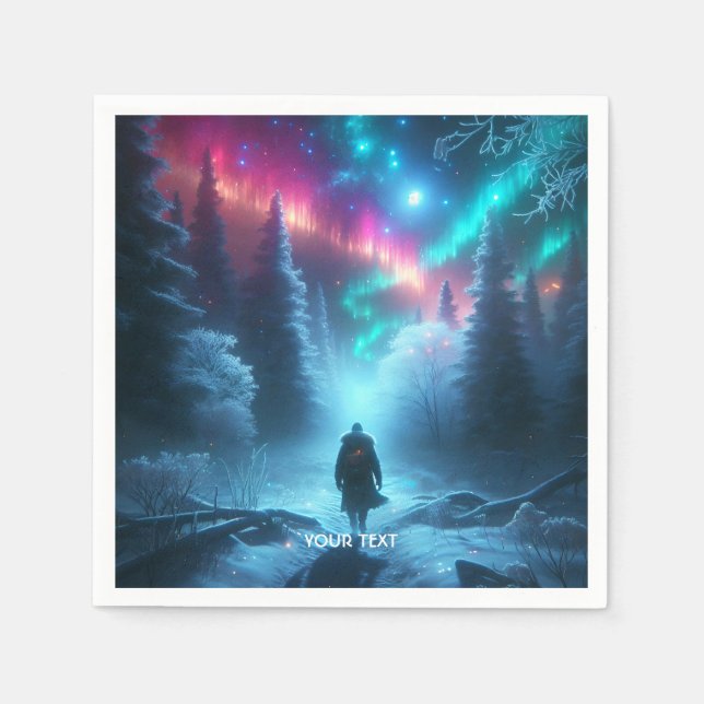 Guardanapo De Papel Fantasy Cute Winter Path Snow (Frente)