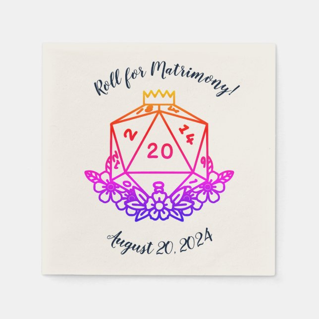 Guardanapo De Papel Fantasy D&D Casamento/Festa de solteira (Frente)