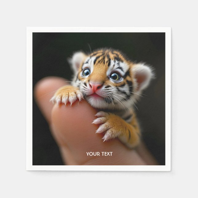 Guardanapo De Papel Fantasy - Dedo de Tigre para Bebê (Frente)