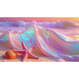 Guardanapo De Papel Fantasy Dream Beach With Beautiful Pink Starfish 