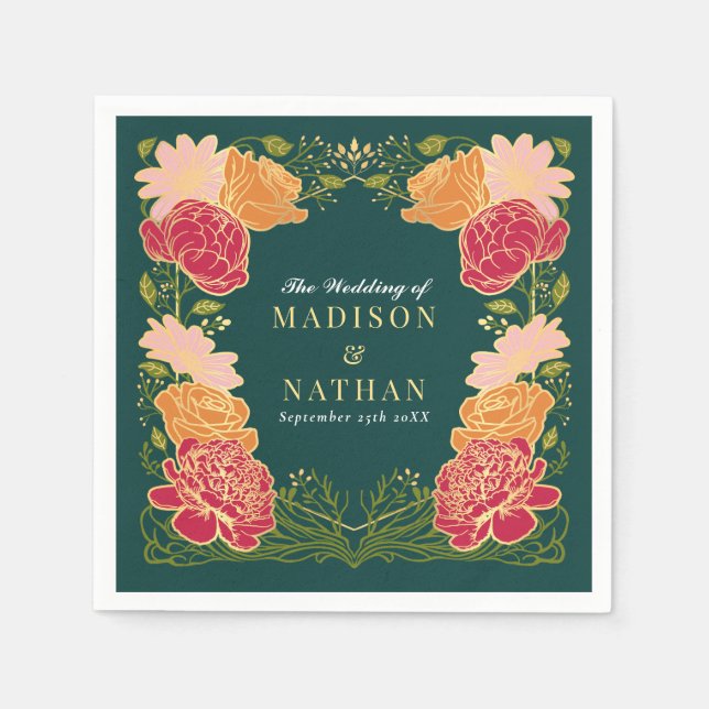 Guardanapo De Papel Fantasy Encantado Casamento Floral Garden (Frente)