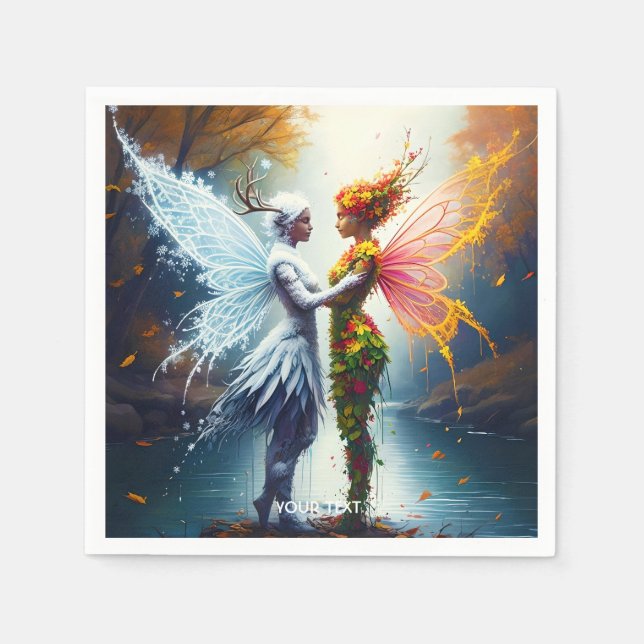 Guardanapo De Papel Fantasy Fall Fall Winter Spirs (Frente)