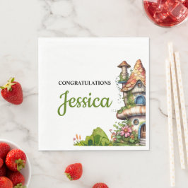 Guardanapo De Papel Fantasy Magical Fairy House Baby Shower
