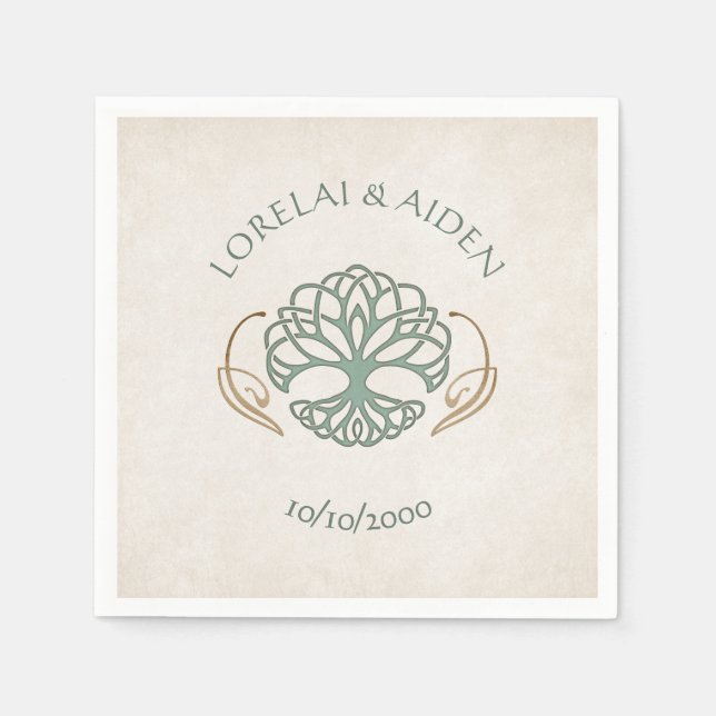 Guardanapo De Papel Fantasy Medieval Celtic Wedding (Frente)