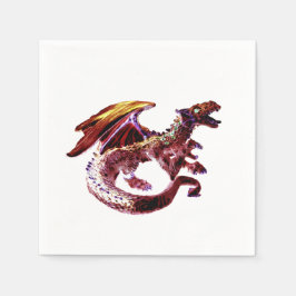 Guardanapo De Papel Fantasy Ruby Red Dragon x 50