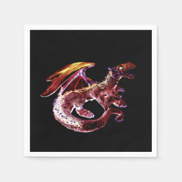 Guardanapo De Papel Fantasy Ruby Red Dragon x 50