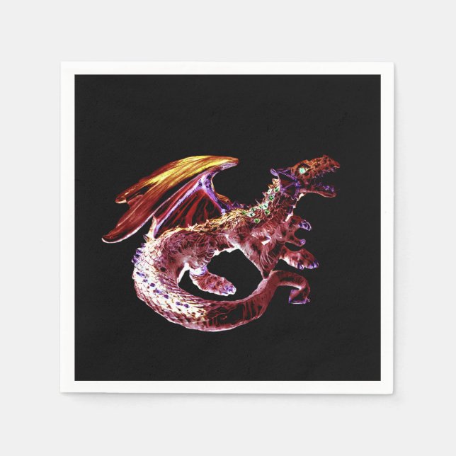 Guardanapo De Papel Fantasy Ruby Red Dragon x 50 (Frente)