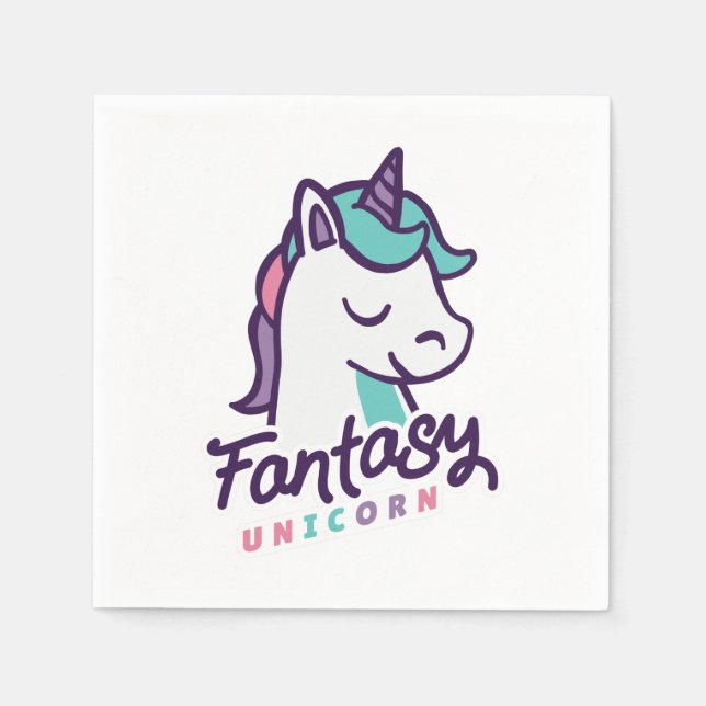 Guardanapo De Papel Fantasy Unicorn (Frente)