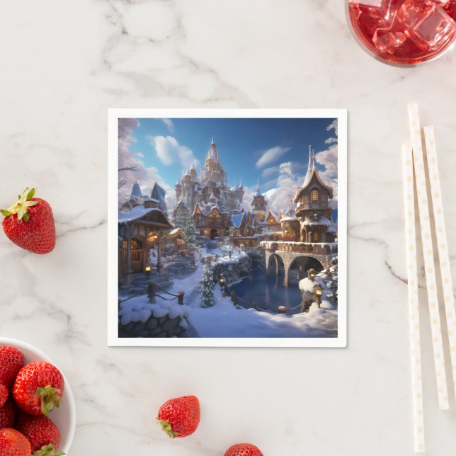 Guardanapo De Papel Fantasy Winter City (Insitu)