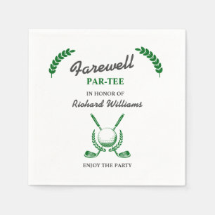 Guardanapo De Papel Farewell Retirement Golf Club Wreath Themed Party