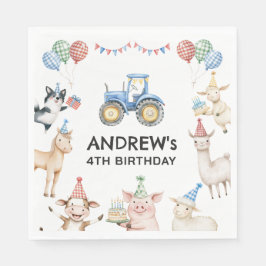 Guardanapo De Papel Farm Animals Kids Birthday Party Napkins