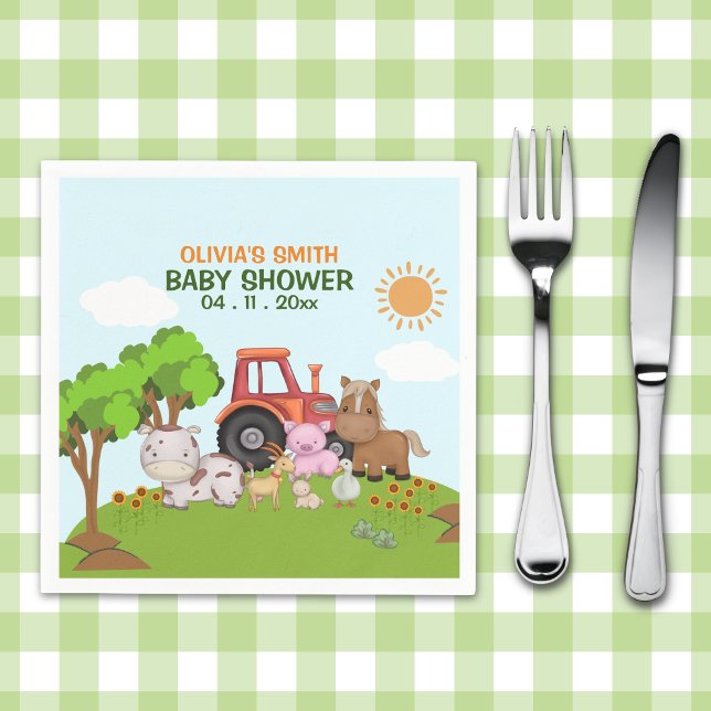 Guardanapo De Papel Farm Barnyard Baby Shower (Criador carregado)