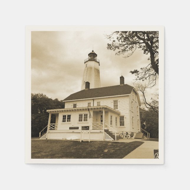 Guardanapo De Papel Farol Sandy Hook (Frente)