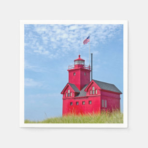 Guardanapo De Papel Farol vermelho grande em Holland, Michigan