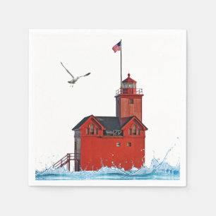 Guardanapo De Papel Farol Vermelho Grande Holandês Michigan