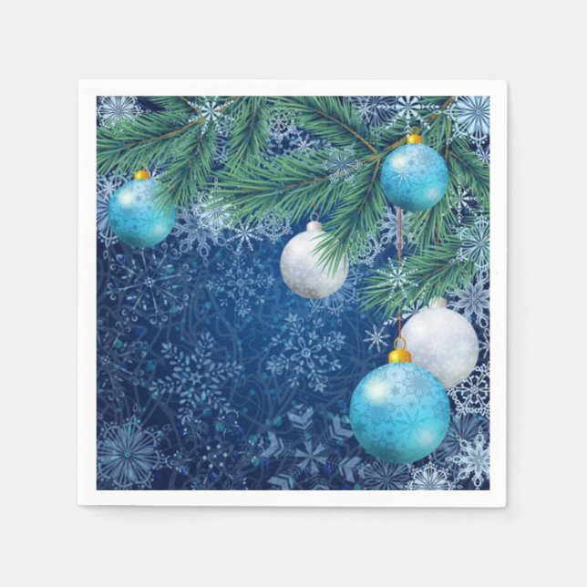 Guardanapo De Papel Fascinante Natal Branco (Frente)