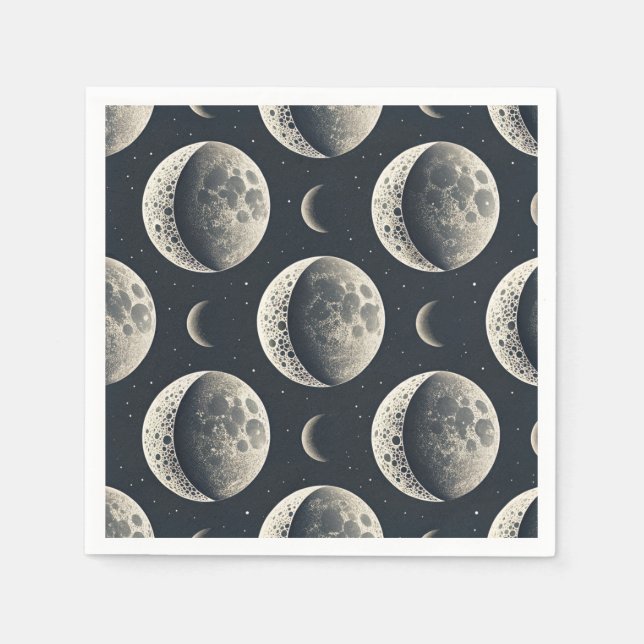 Guardanapo De Papel Fase da Lua Celestial (1) (Frente)
