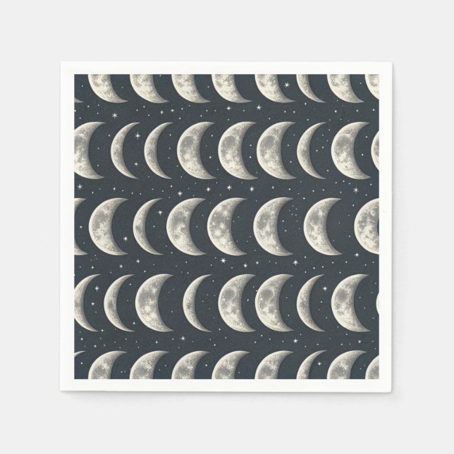 Guardanapo De Papel Fase da Lua Celestial (3) (Frente)