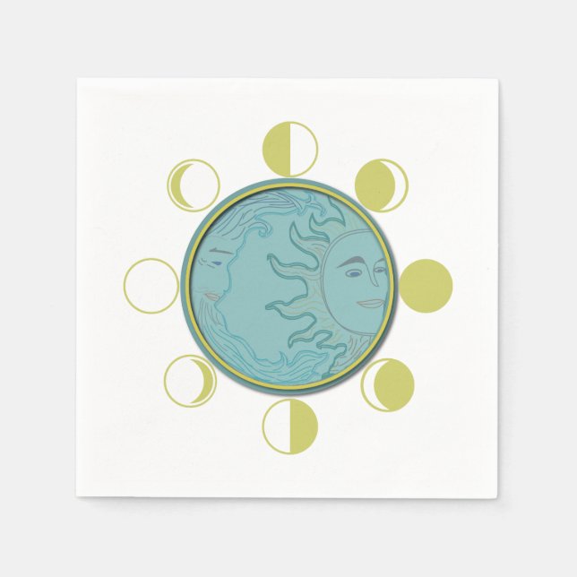 Guardanapo De Papel FASES DE LUA DE Cocktail Standard (Frente)