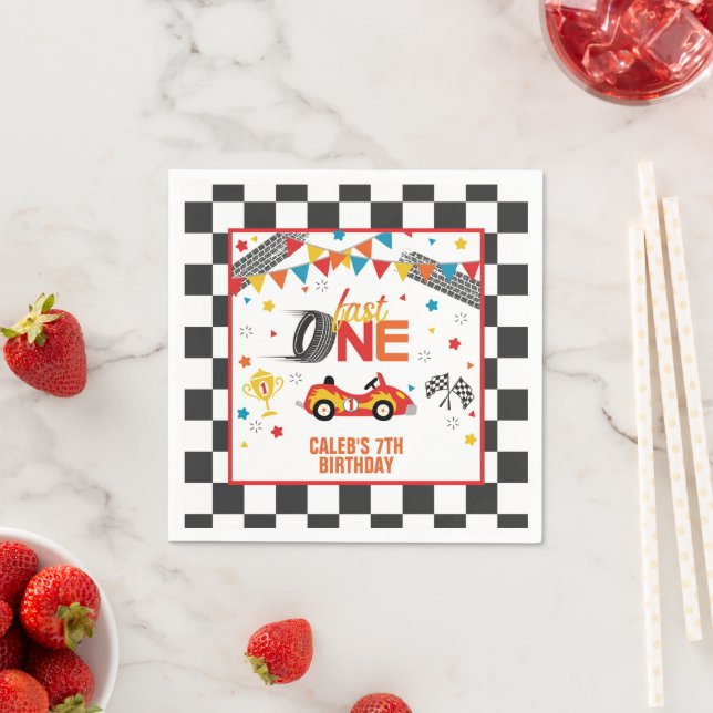 Guardanapo De Papel Fast One First Birthday Napkin (Insitu)