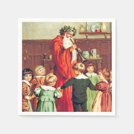 Guardanapo De Papel Father Christmas Blowing The Horn