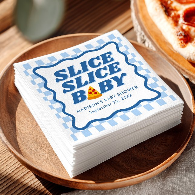 Guardanapo De Papel Fatia Bebê Pizza Chuvinha de Bebê (Criador carregado)
