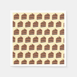 Guardanapo De Papel Fatia de bolo de chocolate