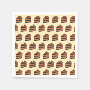 Guardanapo De Papel Fatia de bolo de chocolate