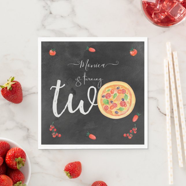 Guardanapo De Papel Fatia de diversão, segundo aniversário (Insitu)