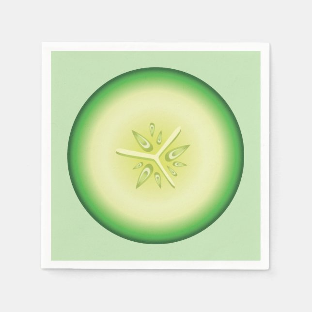 Guardanapo De Papel Fatia de pepino (Frente)