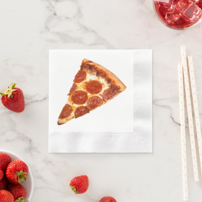Guardanapo De Papel Fatia de pizza de pepperoni clássica derretida do  (Insitu)
