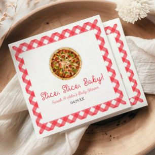 Guardanapo De Papel Fatia, Fatia, Bebê! Chá de fraldas de pizza