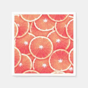 Guardanapo De Papel Fatias da toranja cor-de-rosa
