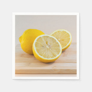Guardanapo De Papel Fatias de Limão Amarelo Fotografia de Comida Natur