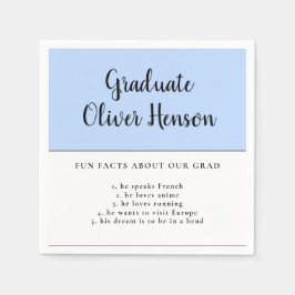 Guardanapo De Papel Fato divertido sobre Formando Blue Simple Graduati
