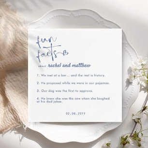 Guardanapo De Papel Fatos de Diversão Azul Modelo Casamento Napkins