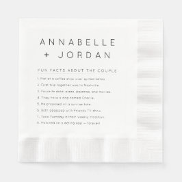 Guardanapo De Papel Fatos de diversão personalizada minimalista modern