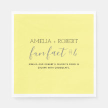 Fatos Divertidos Casamento Napkins