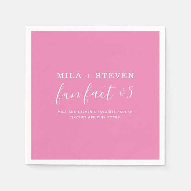 Guardanapo De Papel Fatos Divertidos Casamento Napkins (Frente)