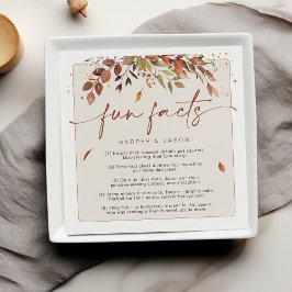 Guardanapo De Papel Fatos divertidos Casamento outono minimalista mode