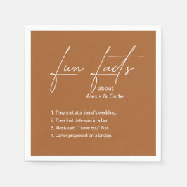 Guardanapo De Papel Fatos Divertidos de Casamento de Autumn Brown