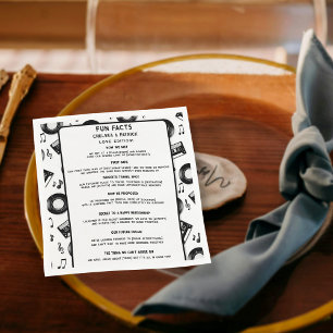 Guardanapo De Papel Fatos Divertidos De Casamento De Música Vinil Com