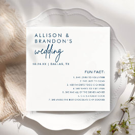 Guardanapo De Papel Fatos Divertidos de Casamento Moderno Minimalistas